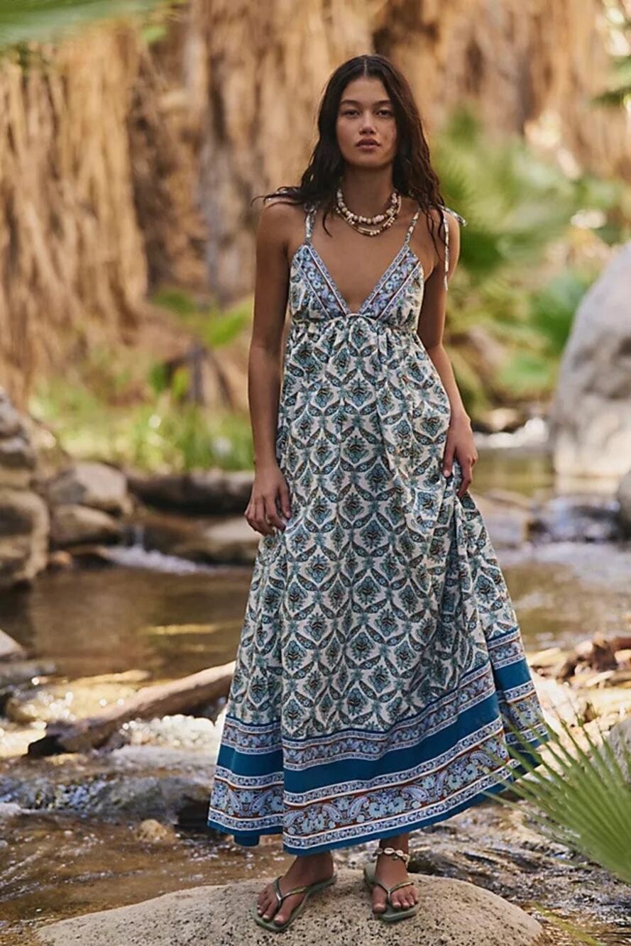 Free People Sorrento Stroll Printed Maxi Dress, NWT, Sizes XS, M, L